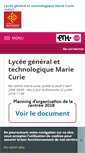Mobile Screenshot of marie-curie.entmip.fr