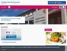 Tablet Screenshot of marcel-aymard.entmip.fr